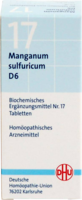 DHU Schüssler Salz Nr. 17 Manganum sulfuricum D6, 80 Tabletten
