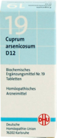 DHU Schüssler Salz Nr. 19 Cuprum arsenicosum D12, 80 Tabletten